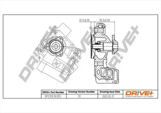 Wasserpumpe, Motorkühlung Dr!ve+ DP2310.10.029 Bild Wasserpumpe, Motorkühlung Dr!ve+ DP2310.10.029