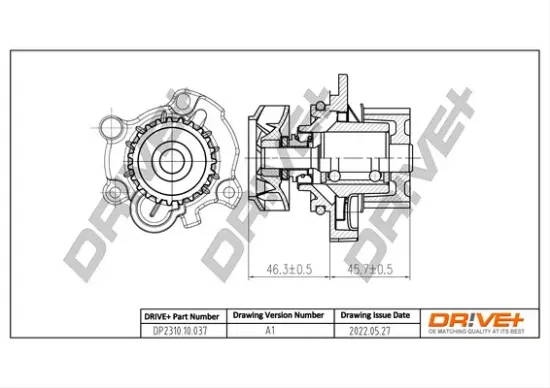 Wasserpumpe, Motorkühlung DR!VE+ DP2310.10.037 Bild Wasserpumpe, Motorkühlung DR!VE+ DP2310.10.037