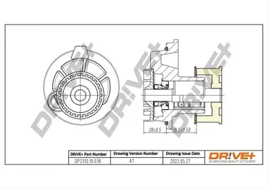 Wasserpumpe, Motorkühlung Dr!ve+ DP2310.10.038 Bild Wasserpumpe, Motorkühlung Dr!ve+ DP2310.10.038