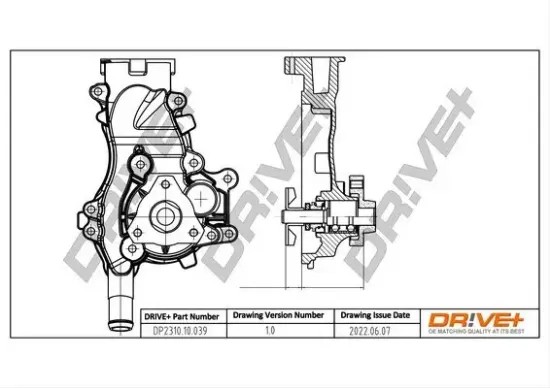 Wasserpumpe, Motorkühlung Dr!ve+ DP2310.10.039 Bild Wasserpumpe, Motorkühlung Dr!ve+ DP2310.10.039