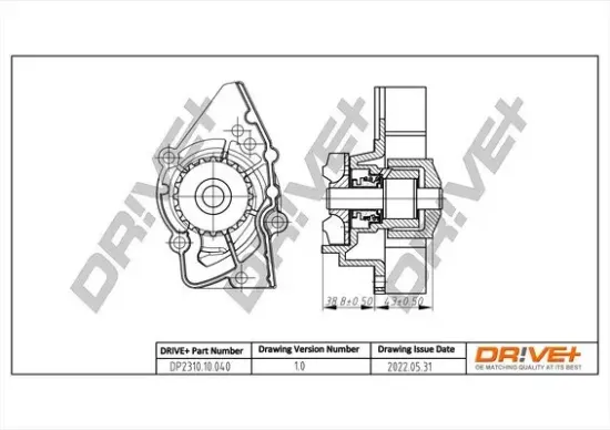 Wasserpumpe, Motorkühlung Dr!ve+ DP2310.10.040 Bild Wasserpumpe, Motorkühlung Dr!ve+ DP2310.10.040