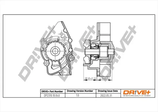 Wasserpumpe, Motorkühlung DR!VE+ DP2310.10.040 Bild Wasserpumpe, Motorkühlung DR!VE+ DP2310.10.040