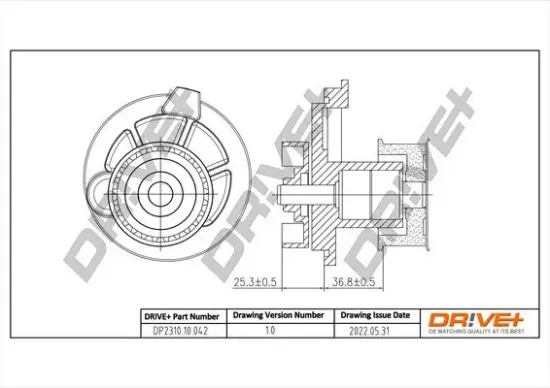 Wasserpumpe, Motorkühlung Dr!ve+ DP2310.10.042 Bild Wasserpumpe, Motorkühlung Dr!ve+ DP2310.10.042