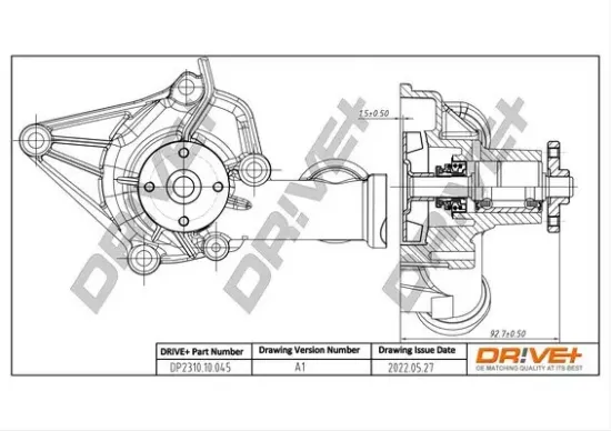 Wasserpumpe, Motorkühlung Dr!ve+ DP2310.10.045 Bild Wasserpumpe, Motorkühlung Dr!ve+ DP2310.10.045