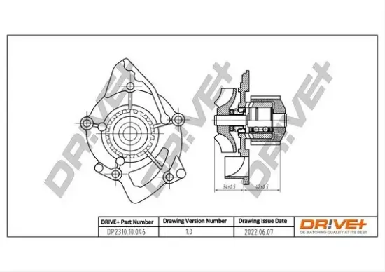 Wasserpumpe, Motorkühlung Dr!ve+ DP2310.10.046 Bild Wasserpumpe, Motorkühlung Dr!ve+ DP2310.10.046