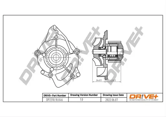 Wasserpumpe, Motorkühlung DR!VE+ DP2310.10.046 Bild Wasserpumpe, Motorkühlung DR!VE+ DP2310.10.046
