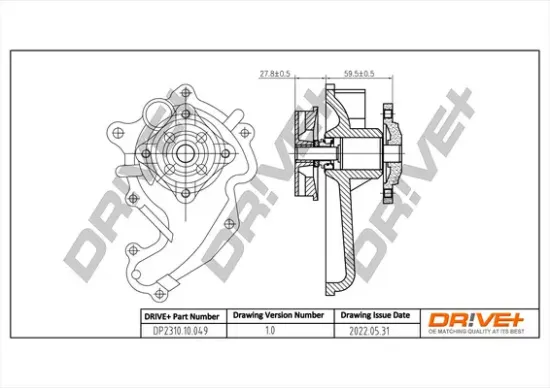 Wasserpumpe, Motorkühlung DR!VE+ DP2310.10.049 Bild Wasserpumpe, Motorkühlung DR!VE+ DP2310.10.049