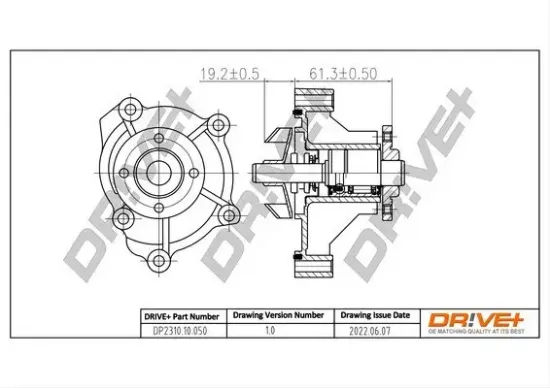 Wasserpumpe, Motorkühlung Dr!ve+ DP2310.10.050 Bild Wasserpumpe, Motorkühlung Dr!ve+ DP2310.10.050