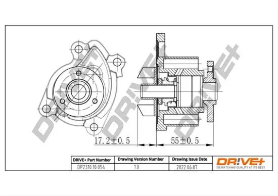 Wasserpumpe, Motorkühlung DR!VE+ DP2310.10.054 Bild Wasserpumpe, Motorkühlung DR!VE+ DP2310.10.054