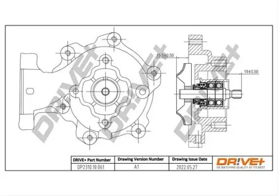 Wasserpumpe, Motorkühlung Dr!ve+ DP2310.10.061 Bild Wasserpumpe, Motorkühlung Dr!ve+ DP2310.10.061