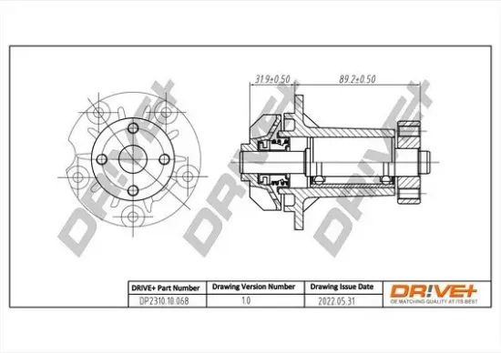 Wasserpumpe, Motorkühlung Dr!ve+ DP2310.10.068 Bild Wasserpumpe, Motorkühlung Dr!ve+ DP2310.10.068