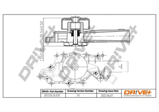 Wasserpumpe, Motorkühlung DR!VE+ DP2310.10.070 Bild Wasserpumpe, Motorkühlung DR!VE+ DP2310.10.070