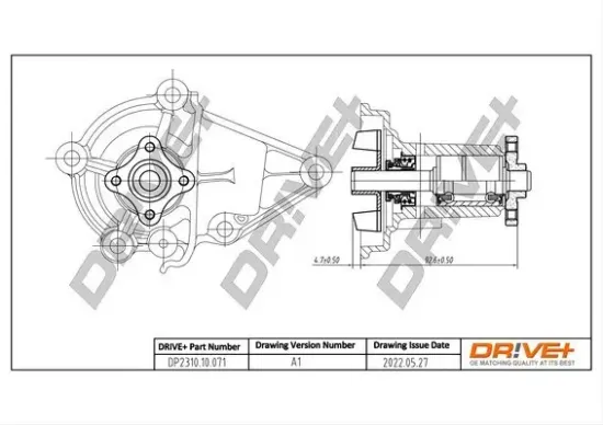 Wasserpumpe, Motorkühlung Dr!ve+ DP2310.10.071 Bild Wasserpumpe, Motorkühlung Dr!ve+ DP2310.10.071
