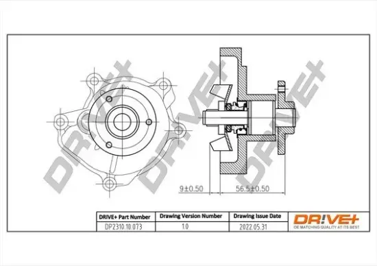 Wasserpumpe, Motorkühlung Dr!ve+ DP2310.10.073 Bild Wasserpumpe, Motorkühlung Dr!ve+ DP2310.10.073