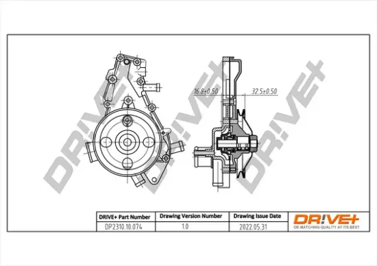 Wasserpumpe, Motorkühlung DR!VE+ DP2310.10.074 Bild Wasserpumpe, Motorkühlung DR!VE+ DP2310.10.074