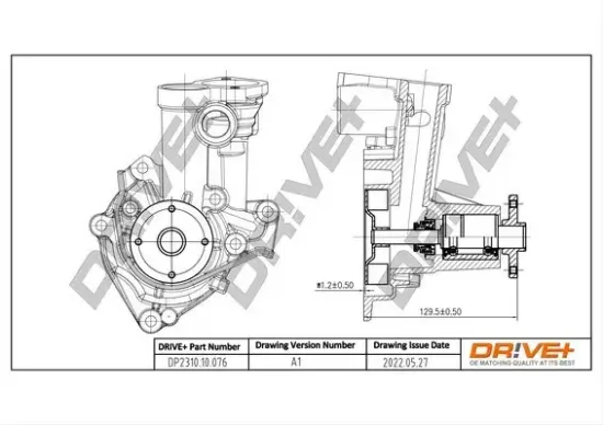 Wasserpumpe, Motorkühlung Dr!ve+ DP2310.10.076 Bild Wasserpumpe, Motorkühlung Dr!ve+ DP2310.10.076