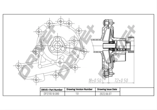 Wasserpumpe, Motorkühlung DR!VE+ DP2310.10.080 Bild Wasserpumpe, Motorkühlung DR!VE+ DP2310.10.080