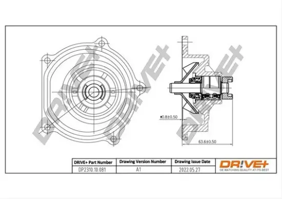 Wasserpumpe, Motorkühlung Dr!ve+ DP2310.10.081 Bild Wasserpumpe, Motorkühlung Dr!ve+ DP2310.10.081