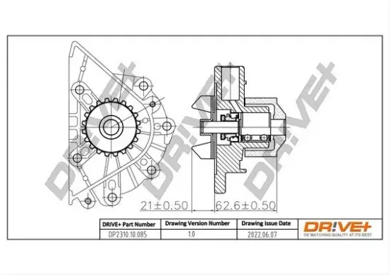 Wasserpumpe, Motorkühlung Dr!ve+ DP2310.10.085 Bild Wasserpumpe, Motorkühlung Dr!ve+ DP2310.10.085