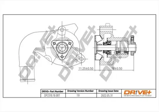 Wasserpumpe, Motorkühlung Dr!ve+ DP2310.10.087 Bild Wasserpumpe, Motorkühlung Dr!ve+ DP2310.10.087