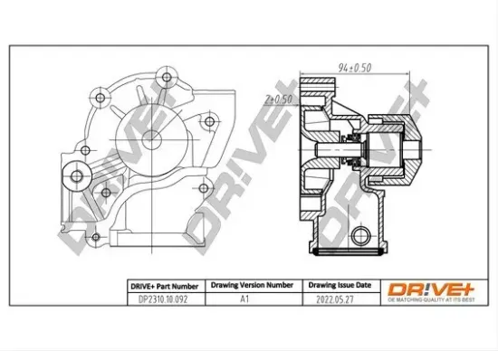 Wasserpumpe, Motorkühlung Dr!ve+ DP2310.10.092 Bild Wasserpumpe, Motorkühlung Dr!ve+ DP2310.10.092