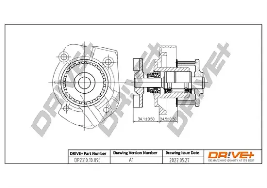 Wasserpumpe, Motorkühlung DR!VE+ DP2310.10.095 Bild Wasserpumpe, Motorkühlung DR!VE+ DP2310.10.095