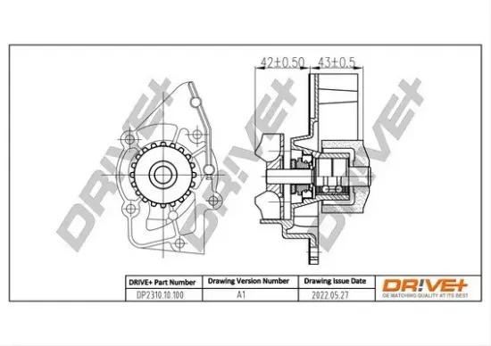 Wasserpumpe, Motorkühlung Dr!ve+ DP2310.10.100 Bild Wasserpumpe, Motorkühlung Dr!ve+ DP2310.10.100