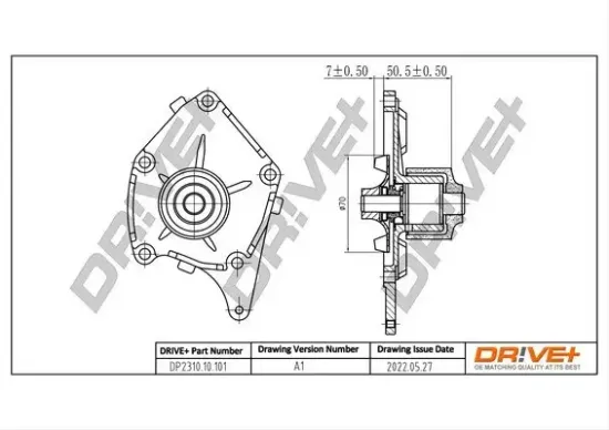 Wasserpumpe, Motorkühlung Dr!ve+ DP2310.10.101 Bild Wasserpumpe, Motorkühlung Dr!ve+ DP2310.10.101