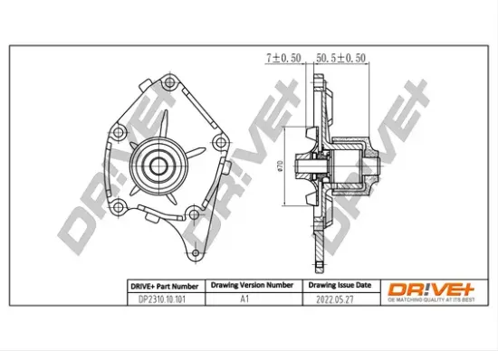Wasserpumpe, Motorkühlung DR!VE+ DP2310.10.101 Bild Wasserpumpe, Motorkühlung DR!VE+ DP2310.10.101
