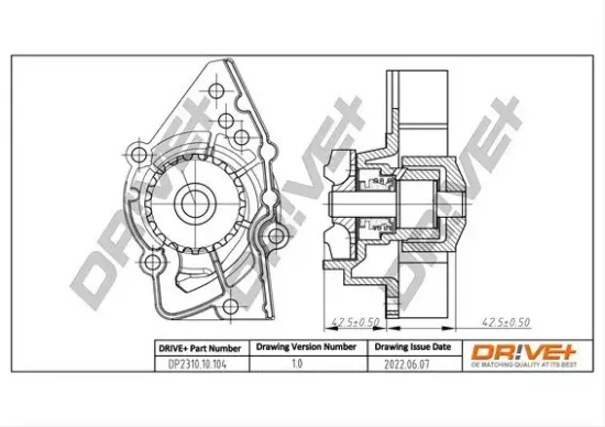 Wasserpumpe, Motorkühlung Dr!ve+ DP2310.10.104 Bild Wasserpumpe, Motorkühlung Dr!ve+ DP2310.10.104