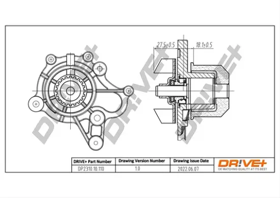 Wasserpumpe, Motorkühlung DR!VE+ DP2310.10.110 Bild Wasserpumpe, Motorkühlung DR!VE+ DP2310.10.110