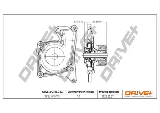 Wasserpumpe, Motorkühlung Dr!ve+ DP2310.10.119 Bild Wasserpumpe, Motorkühlung Dr!ve+ DP2310.10.119