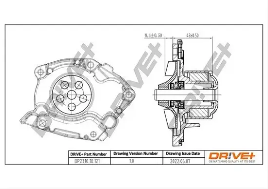 Wasserpumpe, Motorkühlung Dr!ve+ DP2310.10.121 Bild Wasserpumpe, Motorkühlung Dr!ve+ DP2310.10.121