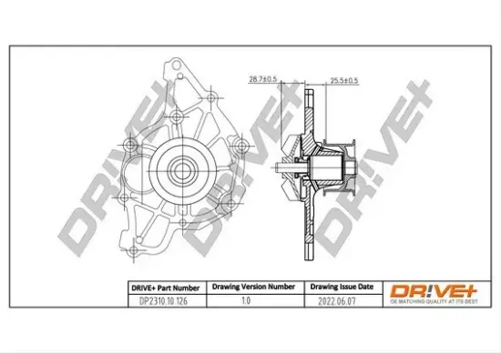 Wasserpumpe, Motorkühlung Dr!ve+ DP2310.10.126 Bild Wasserpumpe, Motorkühlung Dr!ve+ DP2310.10.126