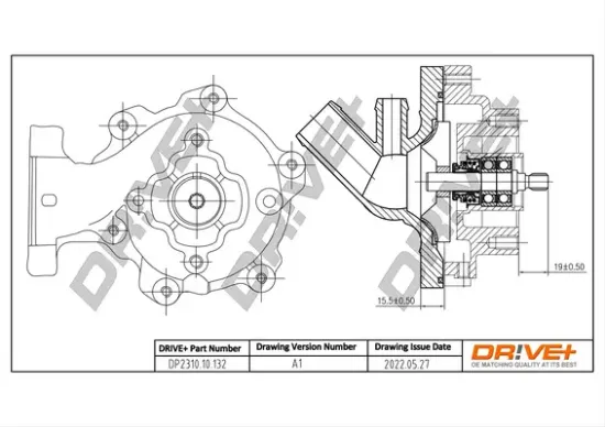 Wasserpumpe, Motorkühlung DR!VE+ DP2310.10.132 Bild Wasserpumpe, Motorkühlung DR!VE+ DP2310.10.132