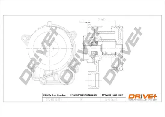 Wasserpumpe, Motorkühlung DR!VE+ DP2310.10.139 Bild Wasserpumpe, Motorkühlung DR!VE+ DP2310.10.139