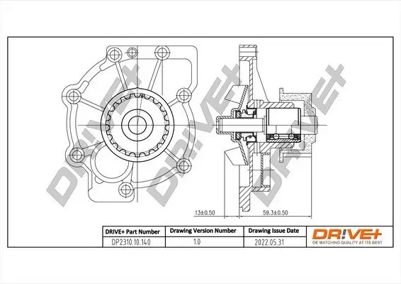 Wasserpumpe, Motorkühlung Dr!ve+ DP2310.10.140