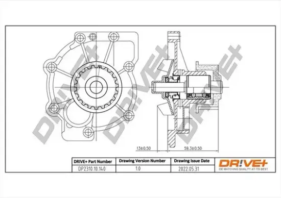 Wasserpumpe, Motorkühlung Dr!ve+ DP2310.10.140 Bild Wasserpumpe, Motorkühlung Dr!ve+ DP2310.10.140