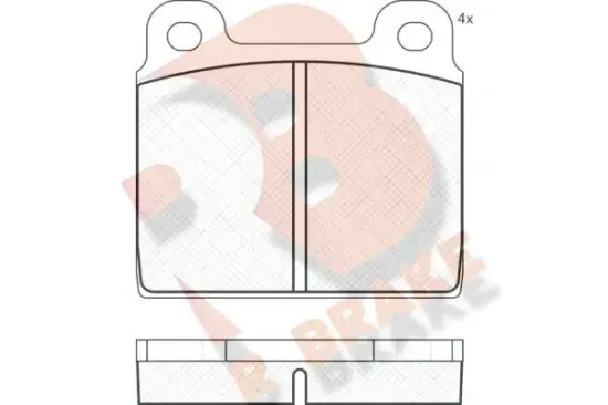 Bremsbelagsatz, Scheibenbremse Vorderachse R BRAKE RB0020 Bild Bremsbelagsatz, Scheibenbremse Vorderachse R BRAKE RB0020