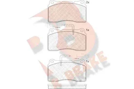 Bremsbelagsatz, Scheibenbremse Vorderachse R BRAKE RB1647 Bild Bremsbelagsatz, Scheibenbremse Vorderachse R BRAKE RB1647