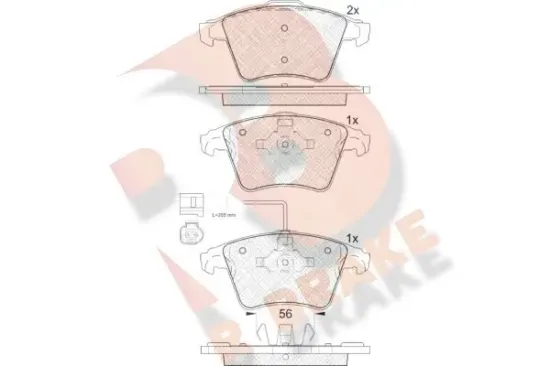 Bremsbelagsatz, Scheibenbremse R BRAKE RB1778 Bild Bremsbelagsatz, Scheibenbremse R BRAKE RB1778