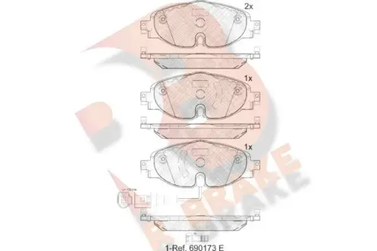 Bremsbelagsatz, Scheibenbremse R BRAKE RB2111 Bild Bremsbelagsatz, Scheibenbremse R BRAKE RB2111