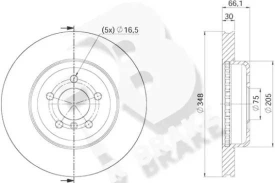 Bremsscheibe Vorderachse R BRAKE 78RBD23554 Bild Bremsscheibe Vorderachse R BRAKE 78RBD23554