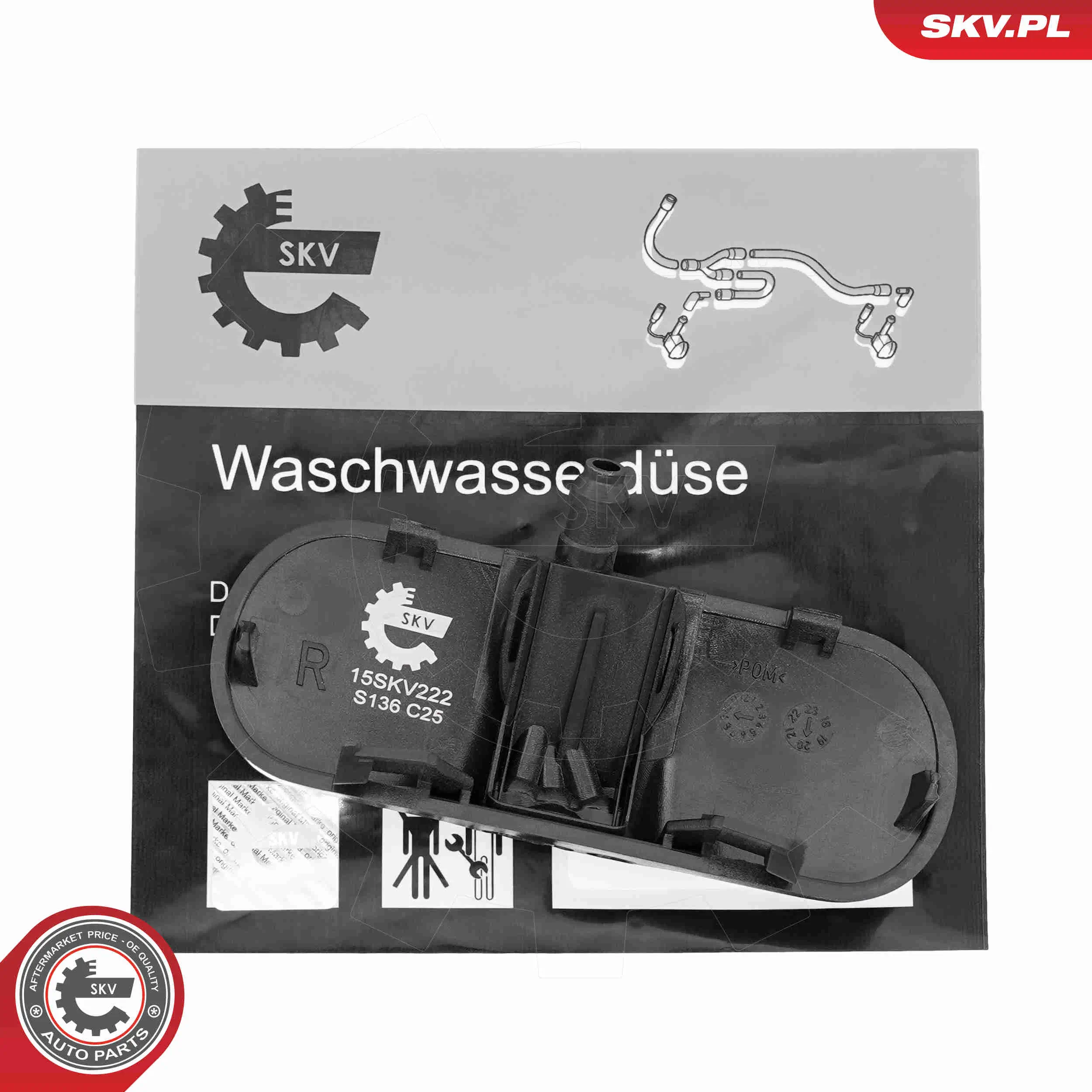 Waschwasserdüse, Scheibenreinigung vorne rechts ESEN SKV 15SKV222