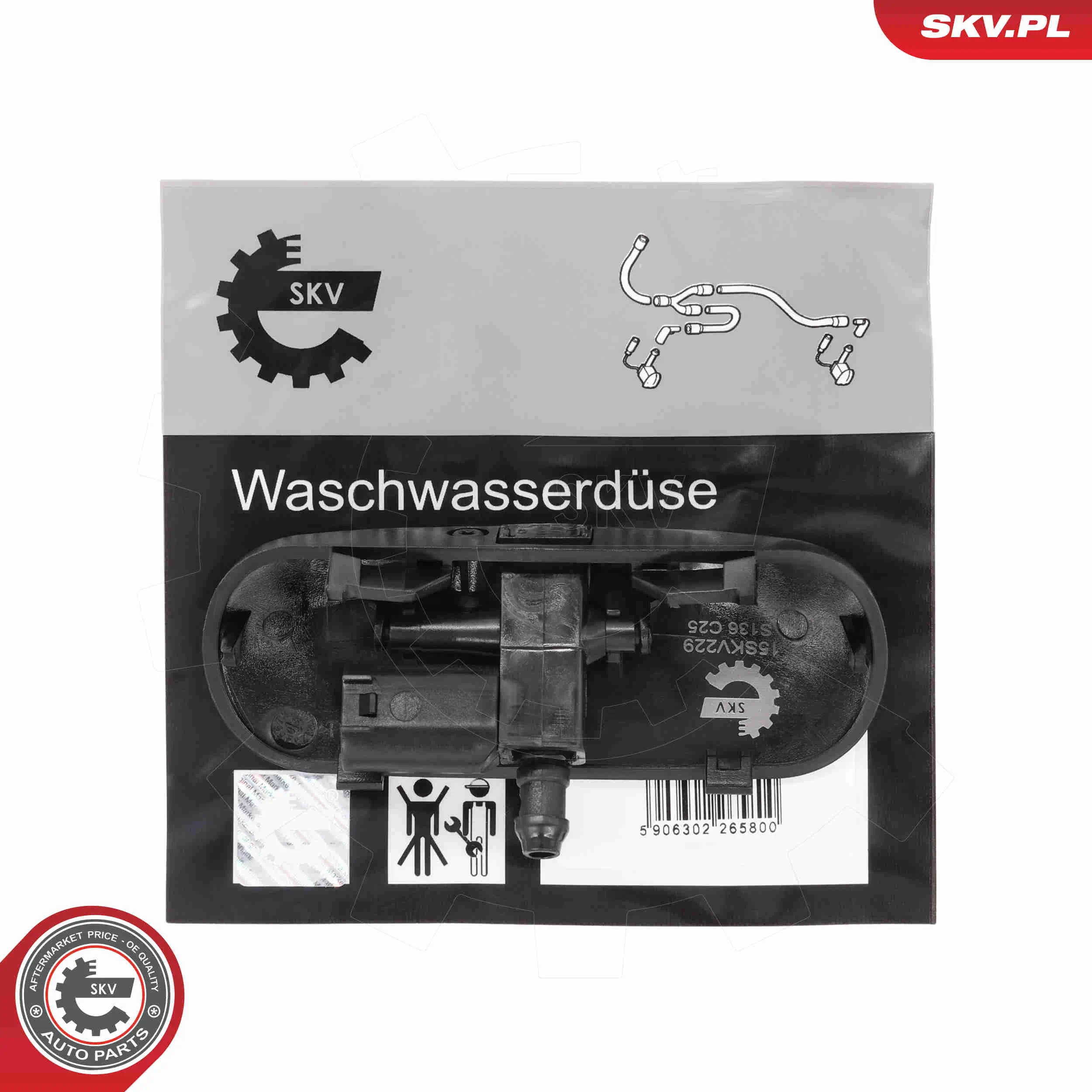 Waschwasserdüse, Scheibenreinigung Mitte ESEN SKV 15SKV229