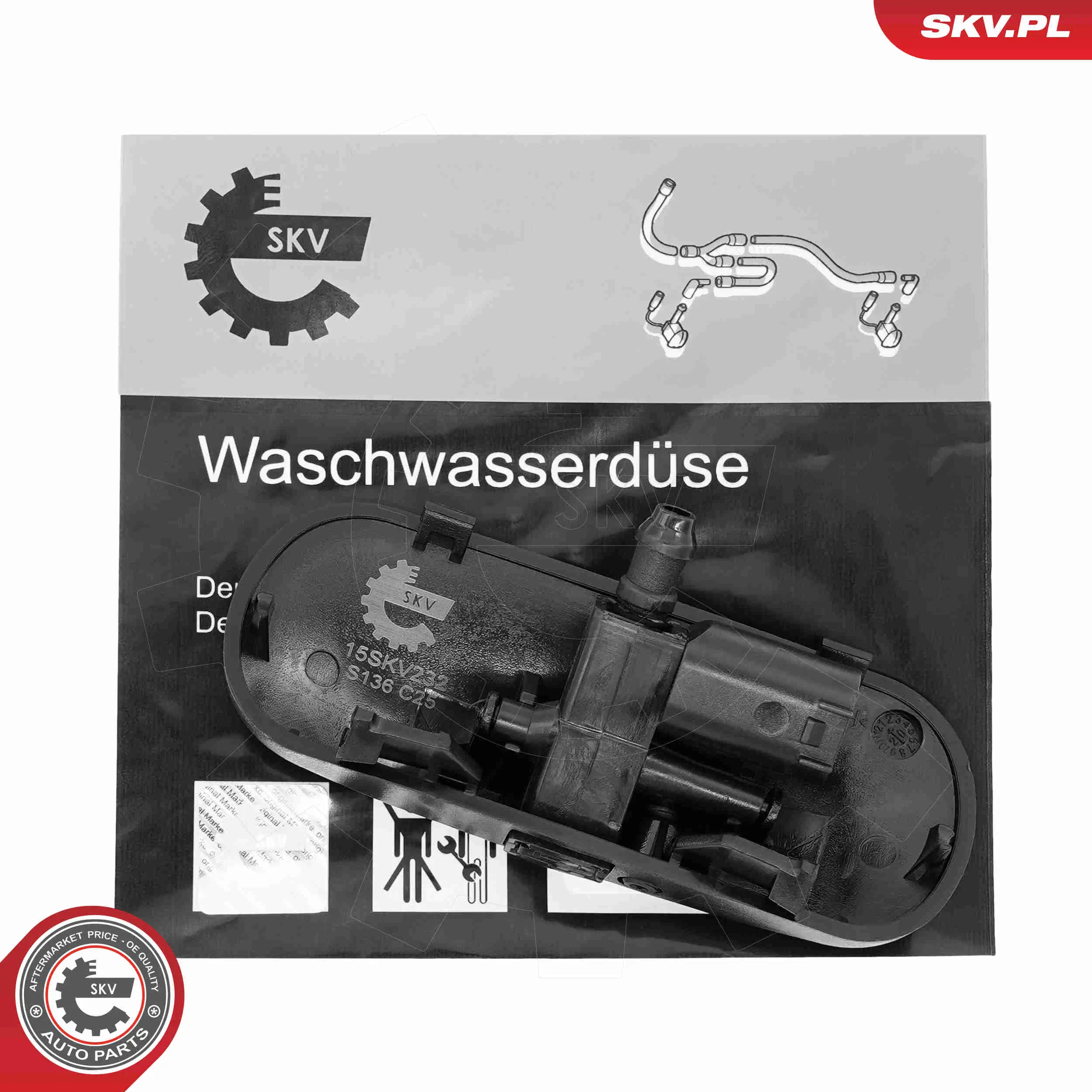 Waschwasserdüse, Scheibenreinigung vorne links ESEN SKV 15SKV232