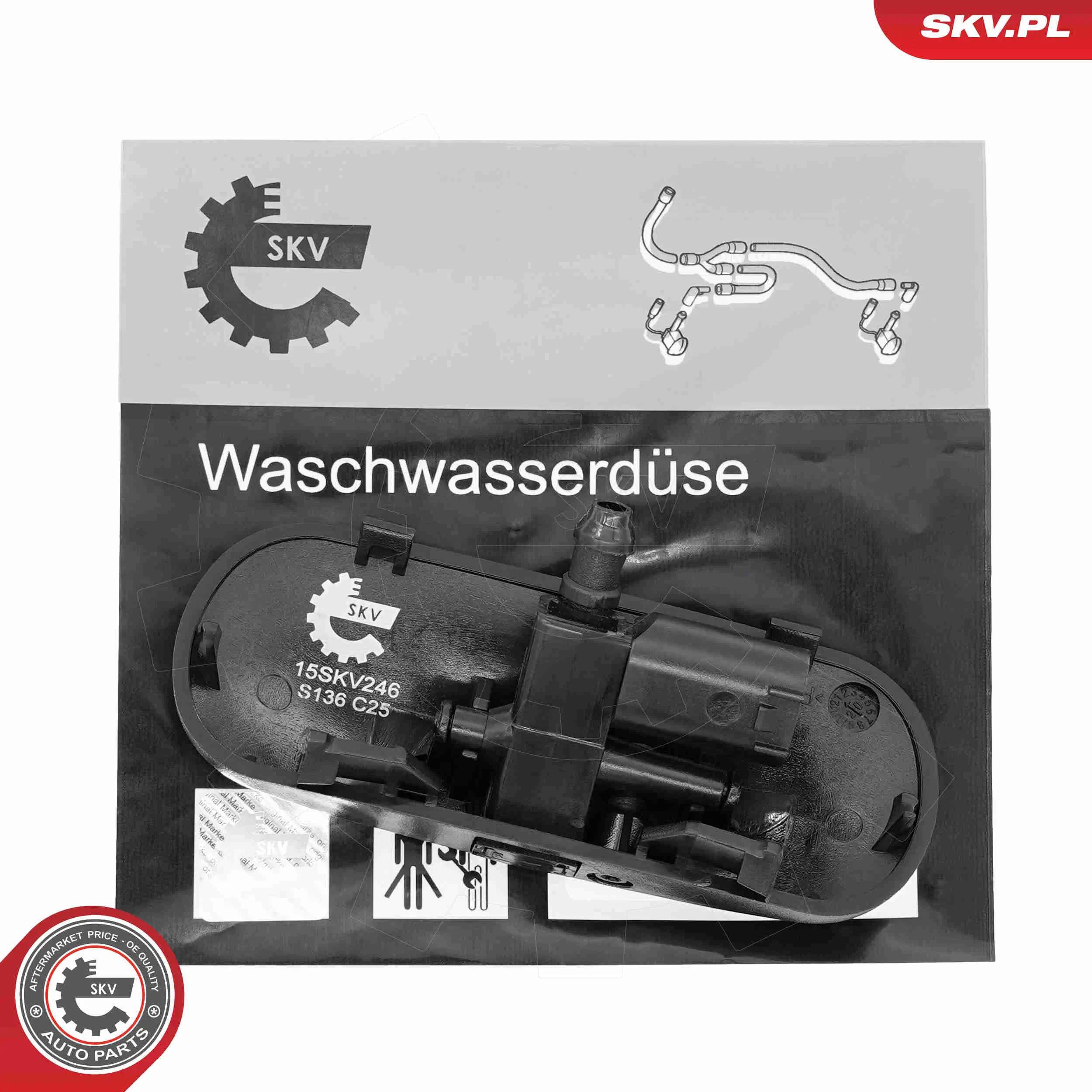 Waschwasserdüse, Scheibenreinigung vorne rechts ESEN SKV 15SKV246