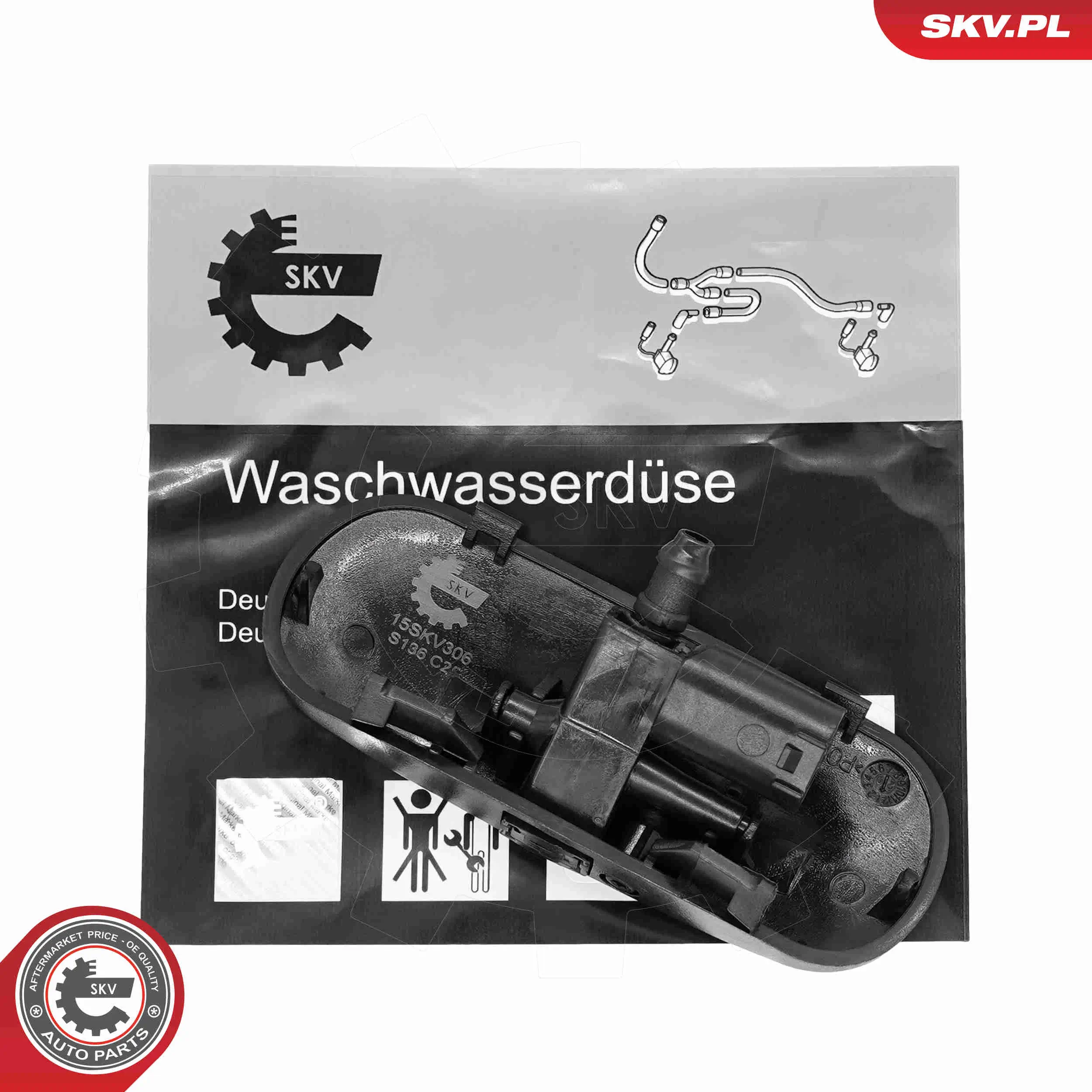 Waschwasserdüse, Scheibenreinigung vorne links ESEN SKV 15SKV306