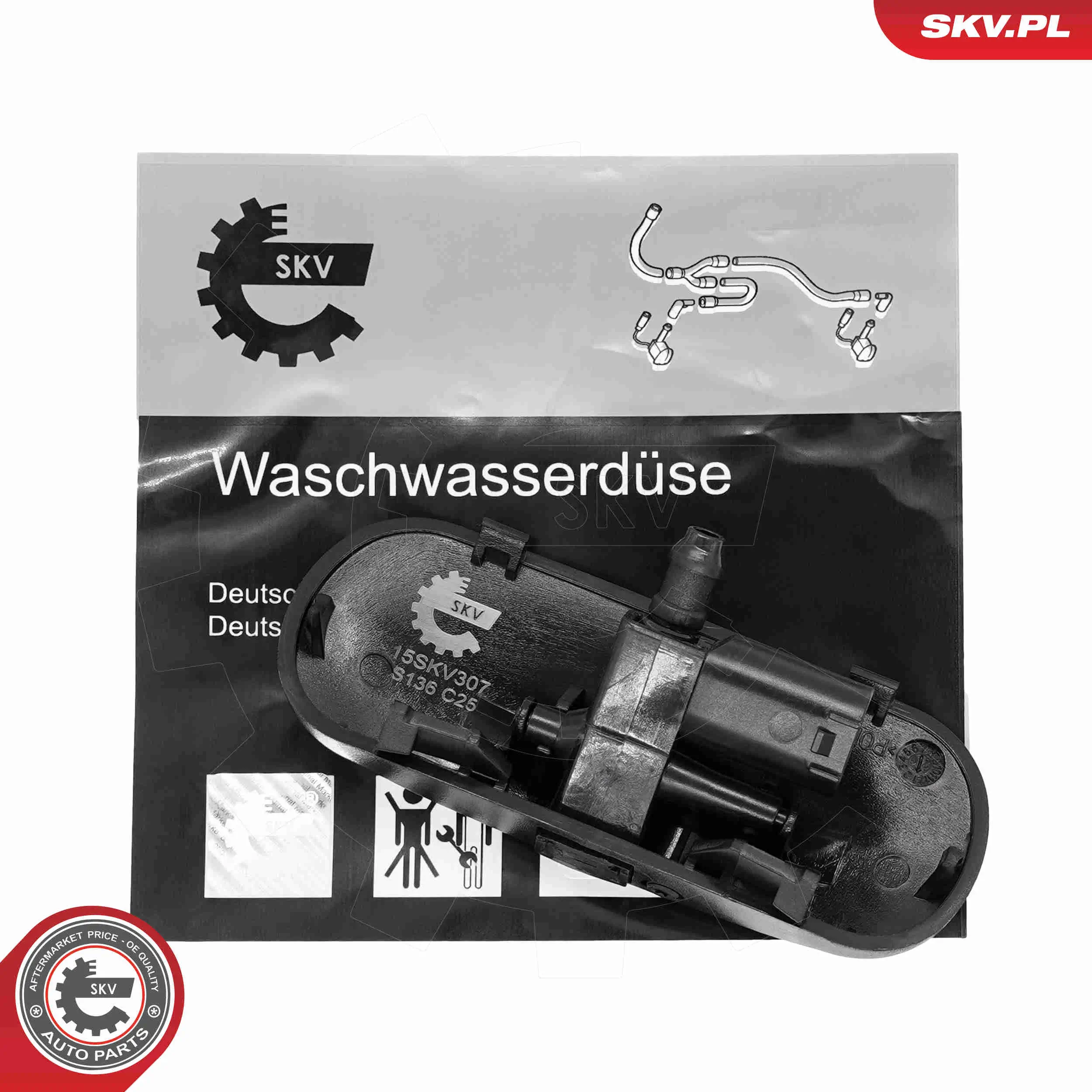 Waschwasserdüse, Scheibenreinigung vorne rechts ESEN SKV 15SKV307