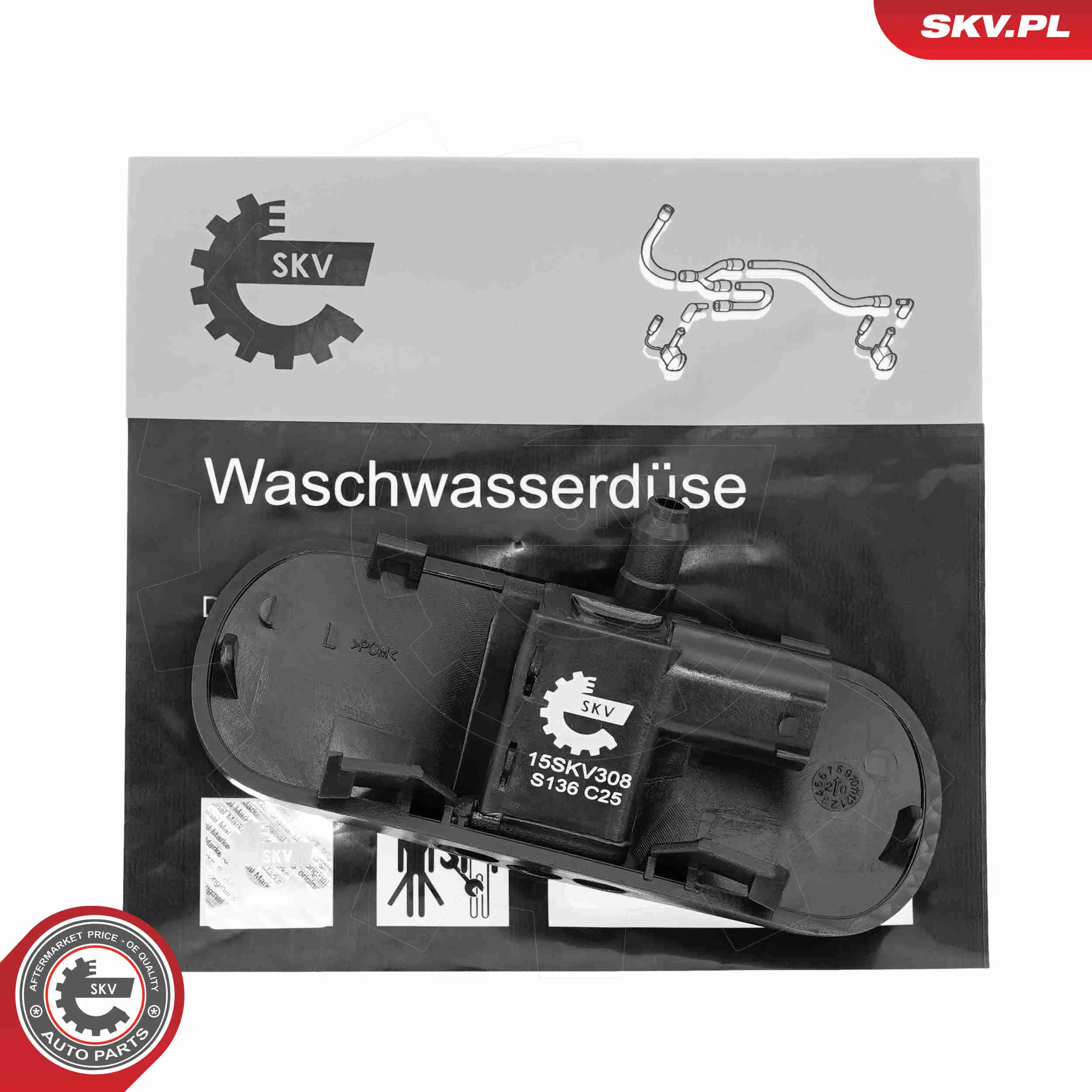 Waschwasserdüse, Scheibenreinigung vorne links ESEN SKV 15SKV308